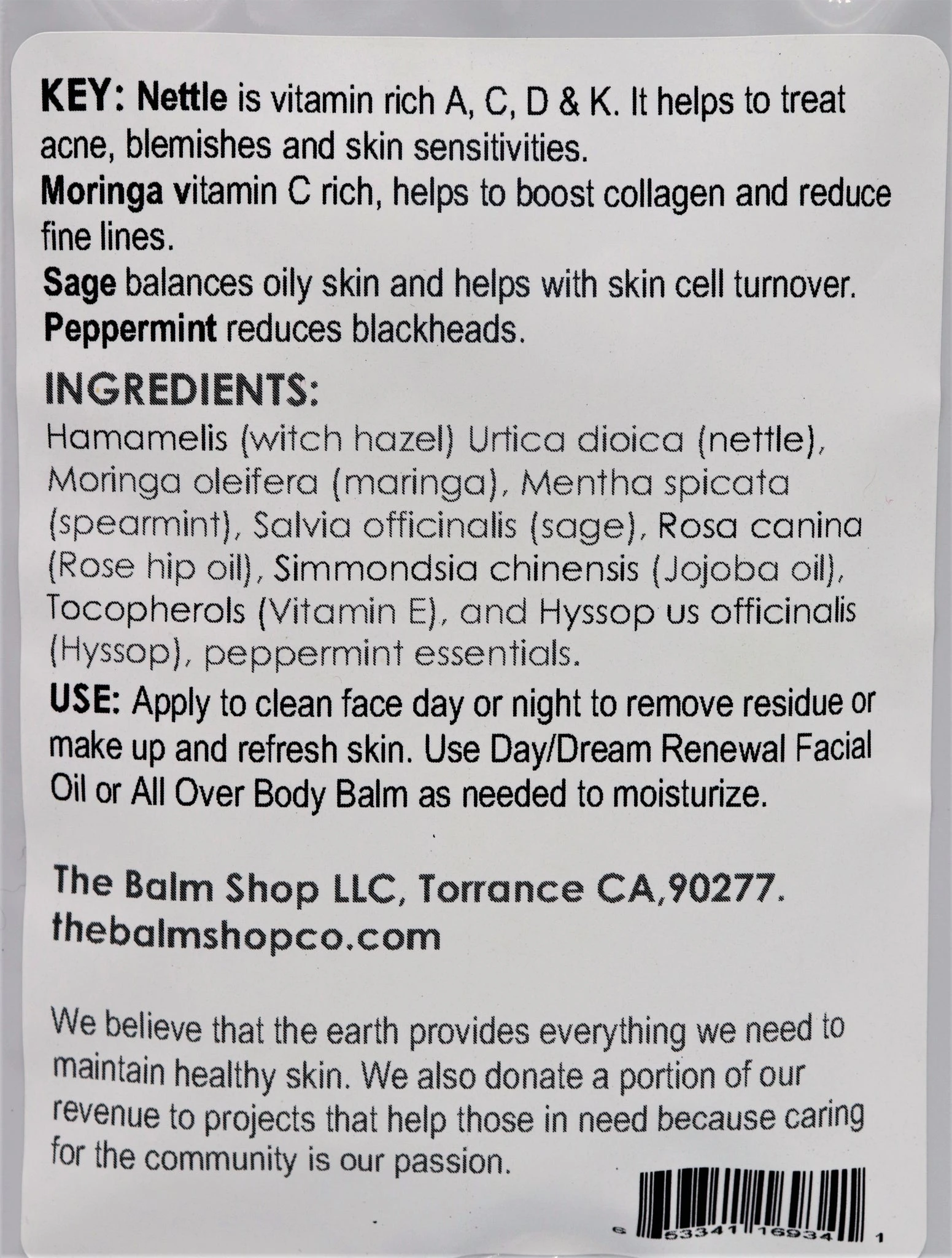 Peppermint Clarifying Toner Pads - Detroit Kindred